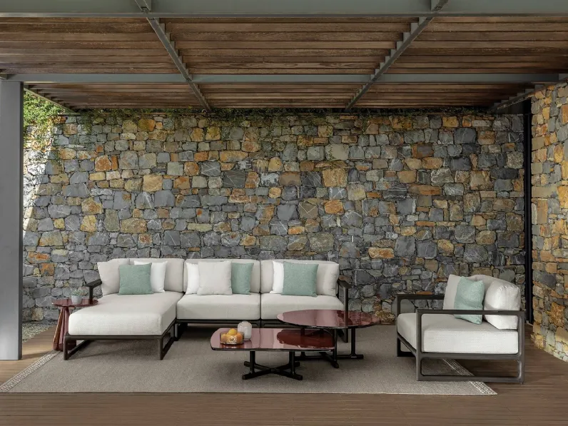 Arredo da esterno Thea in tessuto e legno di Talenti