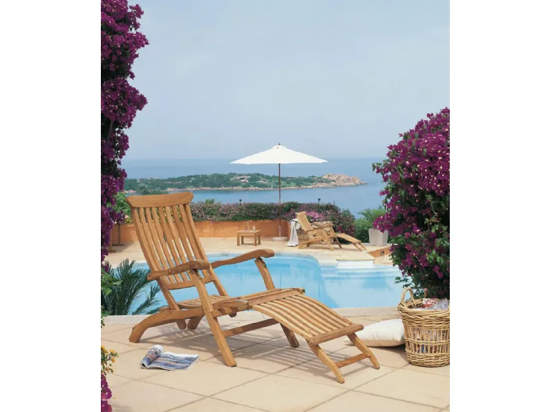 Sdraio in teak Titanic di Unopiu