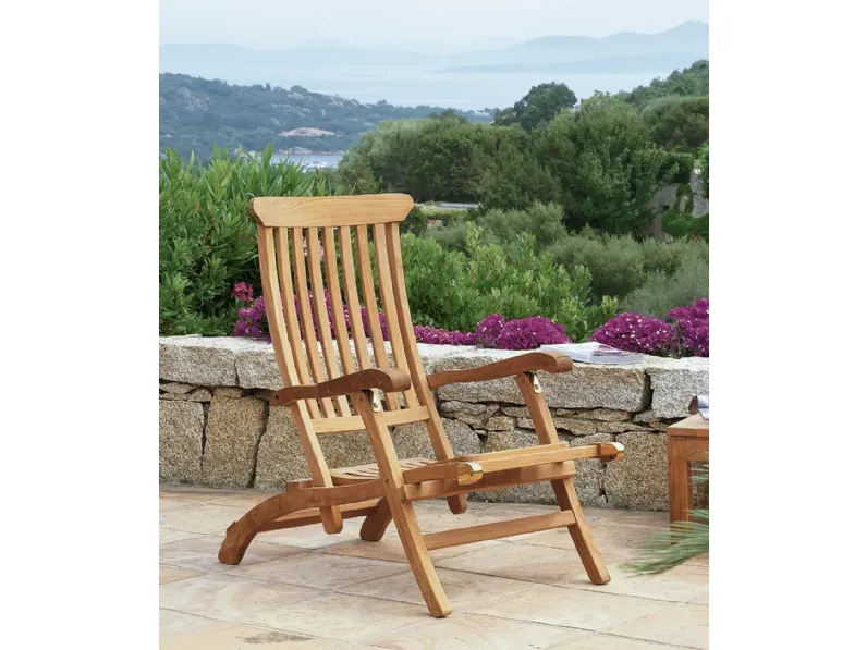 Sdraio in teak Titanic di Unopiu