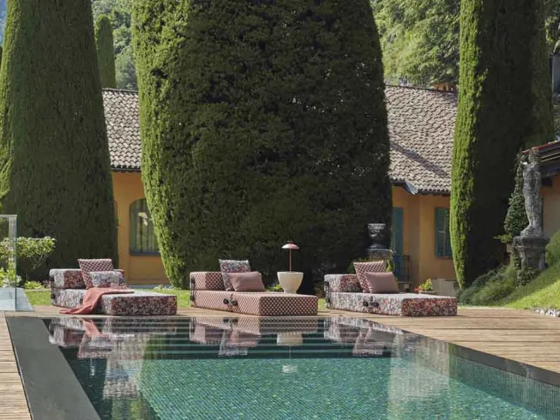 Lettino prendisole in tessuto imbottito Trix Outdoor Liberty di Kartell