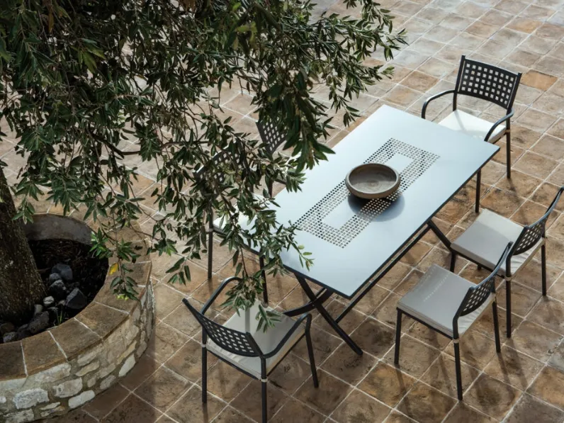 Tavolo Vegas rettangolare in metallo di Vermobil