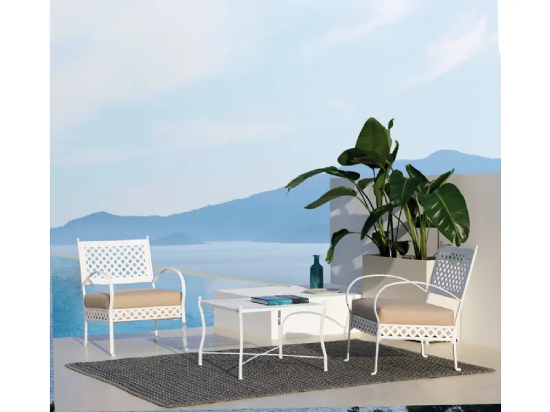 Springtime Tavolino in metallo con poltrone di Vermobil