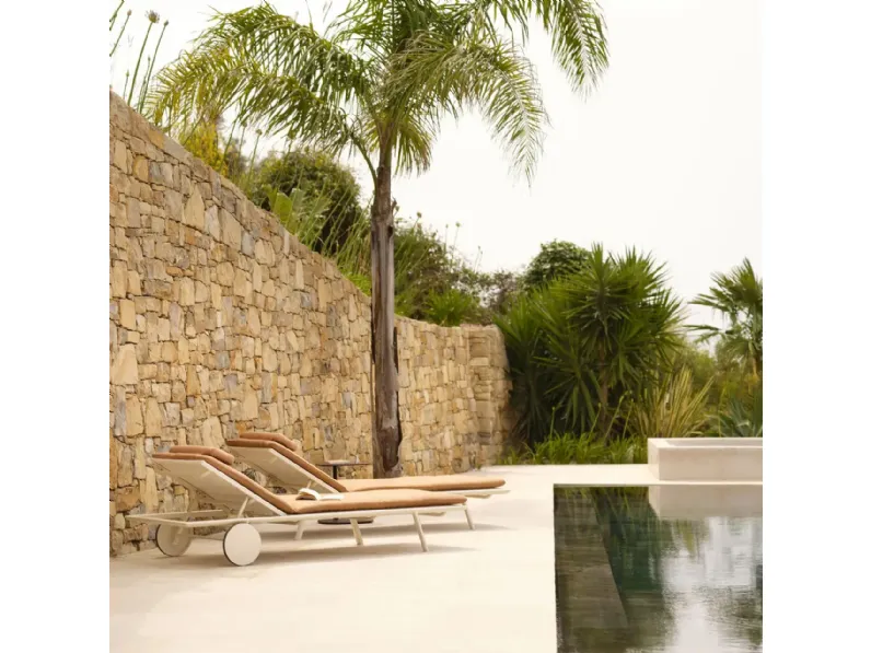 Lettino Zebra in alluminio e tessuto di Fast