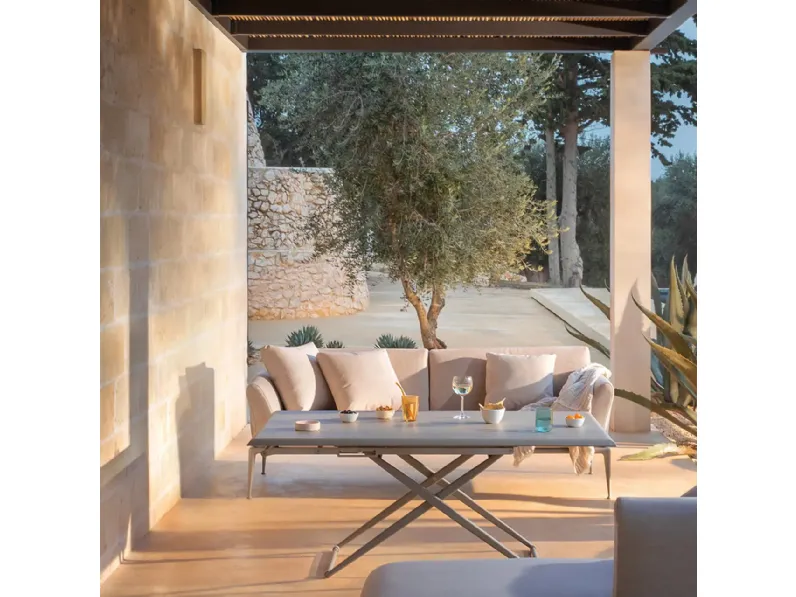 Tavolo in alluminio regolabile in tre altezze Up & Down Zebra di Fast