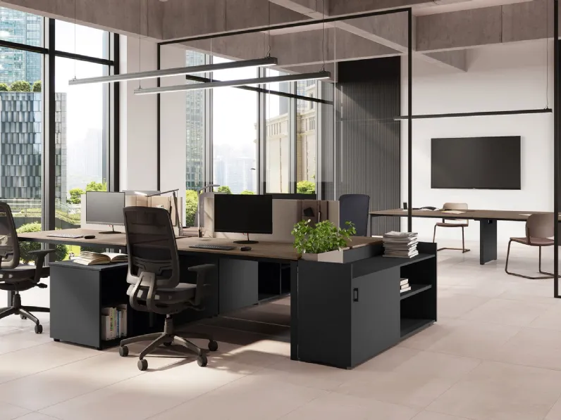 Scrivania operativa 5th Element di Las Mobili