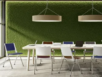 La seduta Ahora di LTForm offre eleganza e comfort per l'attesa degli ospiti.