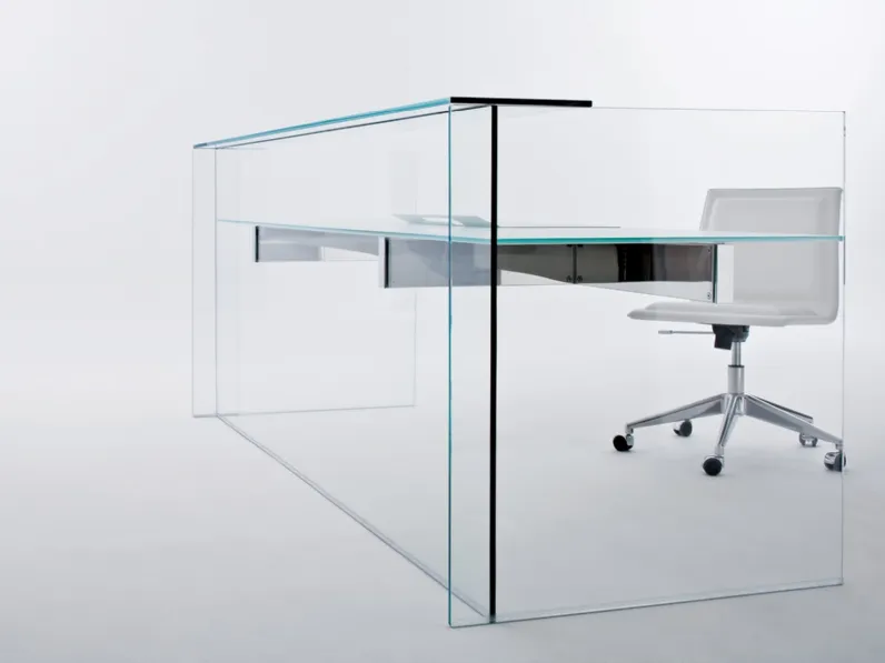 Bancone Reception in cristallo Air Desk Hall di Gallotti&Radice