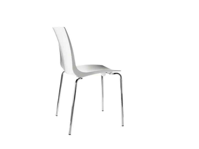 Sedia ospiti e attesa impilabile in polipropilene e acciaio Alo di Walco