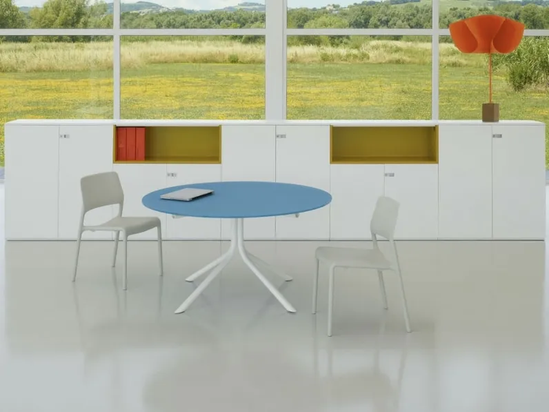 Armadio Archivio in melaminico Bianco Colourfold di Knoll