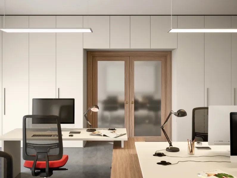 Armadio per Ufficio a ponte con varco 06C in melaminico di Cinquanta3