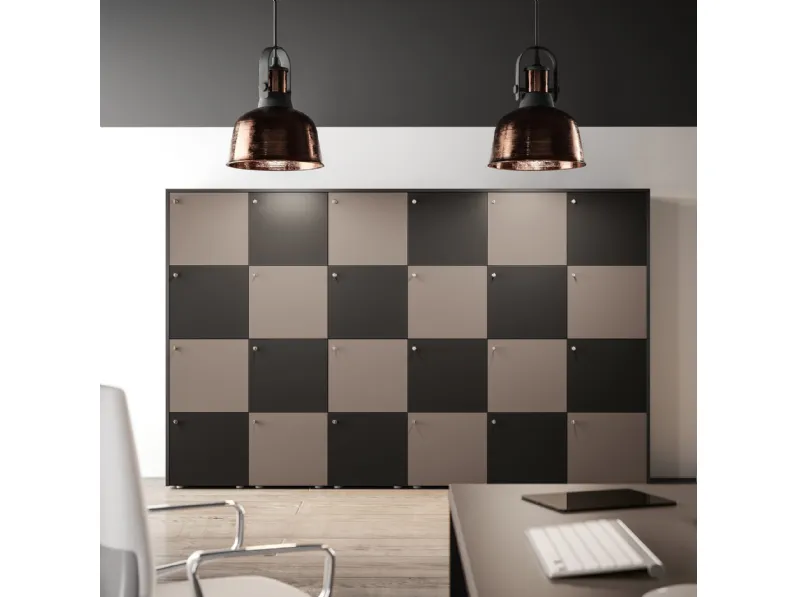 Armadio Archivio Funny 2019 01 in laccato bicolore di About Office