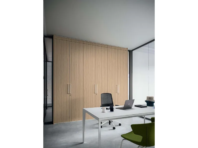 Armadio Ufficio S1 effetto legno di Quadrifoglio