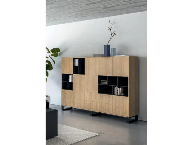 Mobile Ufficio Aura Madia con inserti di Walco