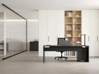 La scrivania operativa Basic di DoimOffice è la soluzione ideale per uno spazio di lavoro efficiente