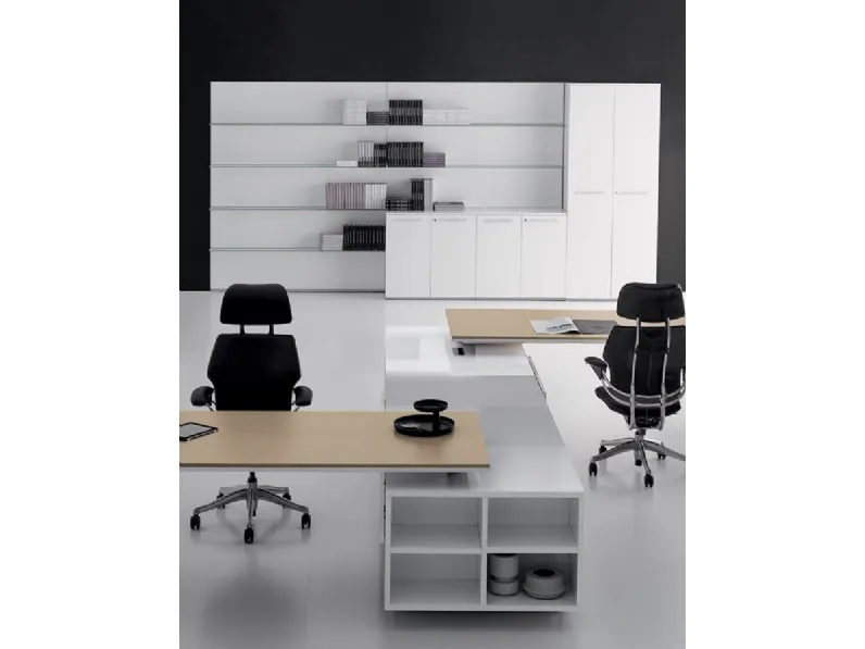 Mobile Ufficio Boiserie DV530 in melaminico bianco di DVO