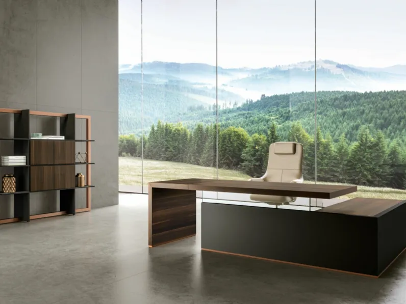 Scrivania Direzionale Bold58 Leaven in melaminico e laccato di About Office