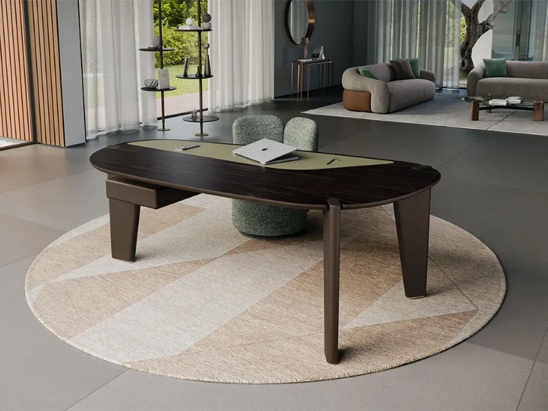 Scrivania direzionale di design in legno Boston di Cattelan Italia