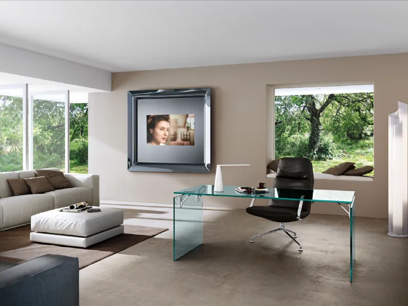 Scrivania da Ufficio in vetro temperato Bright di Fiam