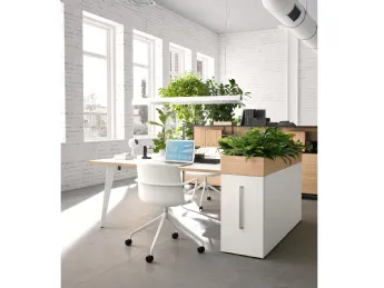 Cassettone Archivio Scorrevole Scrivania