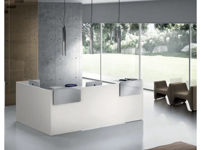 Mobile Ufficio Reception Lithos Bianco di Della Rovere