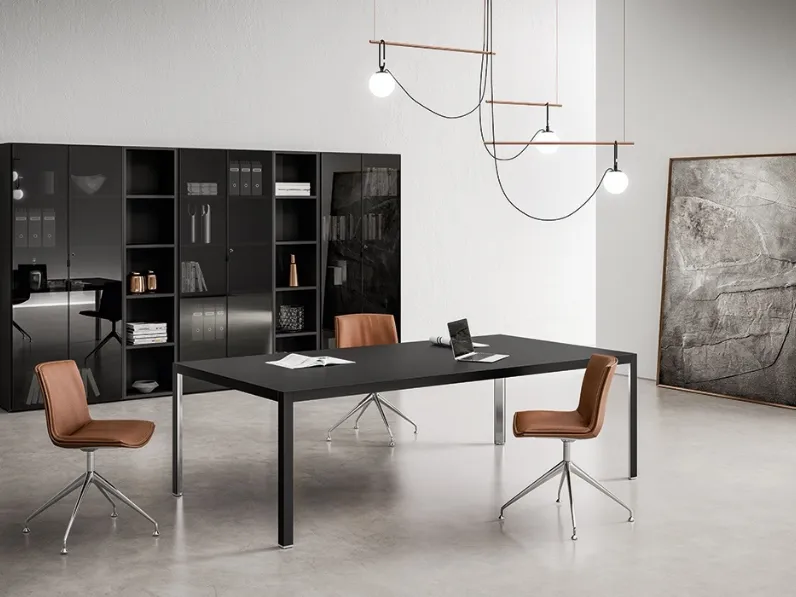 Scrivania Direzionale Hype Vetro- Laccato di About Office