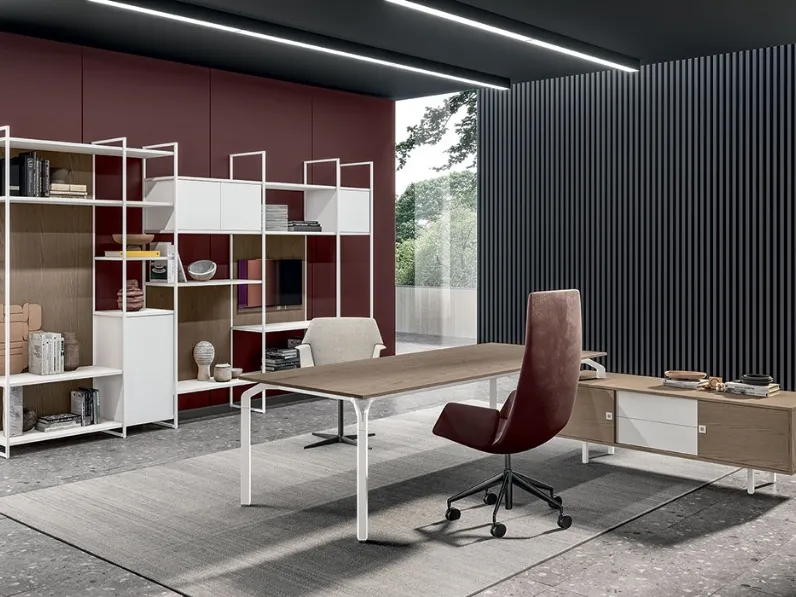 Scrivania Direzionale Yoga Impiallacciato di About Office