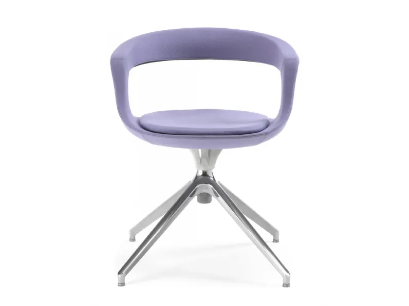 Seduta operativa girevole in feltro Frenchkiss di Enrico Pellizzoni