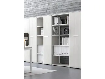 La libreria Filum Intra di Walco unisce design minimalista e funzionalità per creare un arredo versa