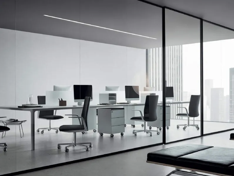 Scrivania Operativa Flat System di Rimadesio