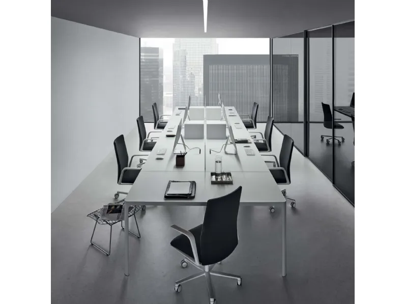 Scrivania Operativa Flat System di Rimadesio