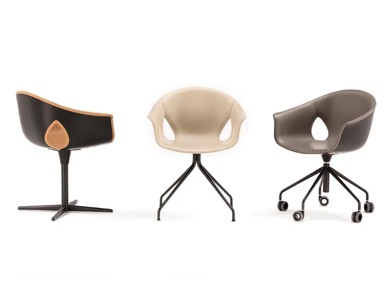 Sedia Ospiti Ginger Ale Visitor di Poltrona Frau