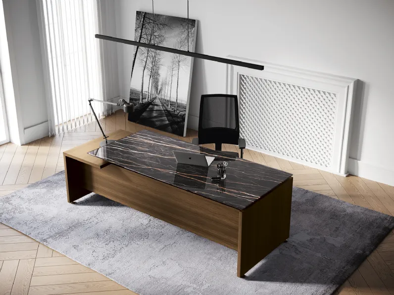 Scrivania Direzionale Go Easy Vetro di Colombini Office