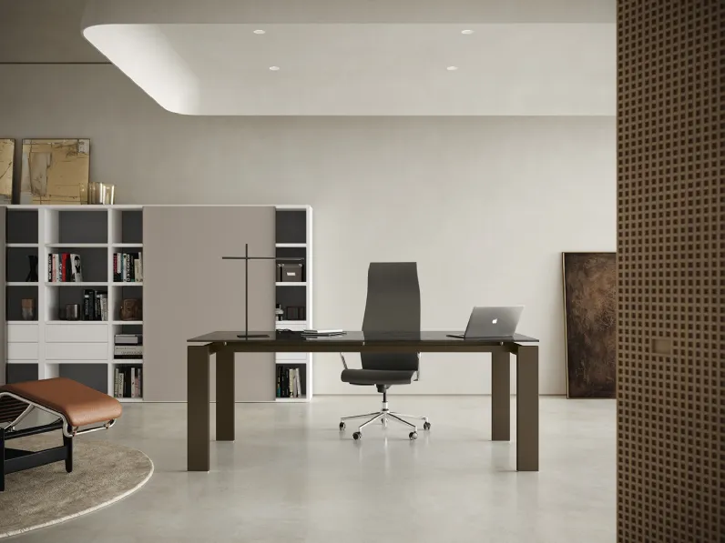 Scrivania Direzionale Go Steel Vetro di Colombini Office