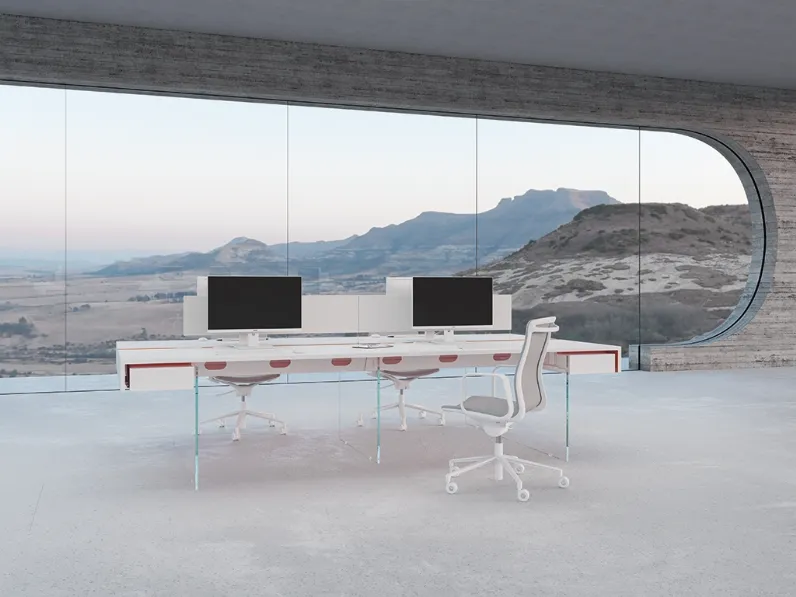 Scrivania operativa Horizon di Estel