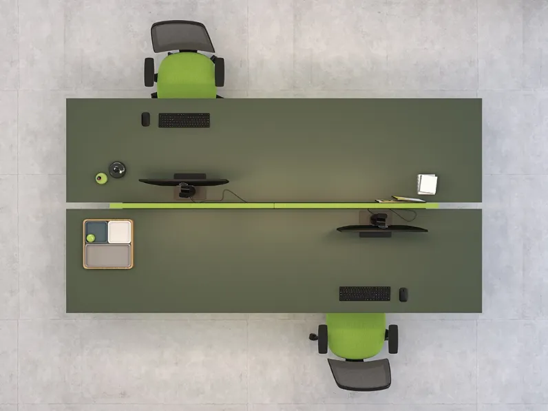 Scrivania operativa Horizon di Estel