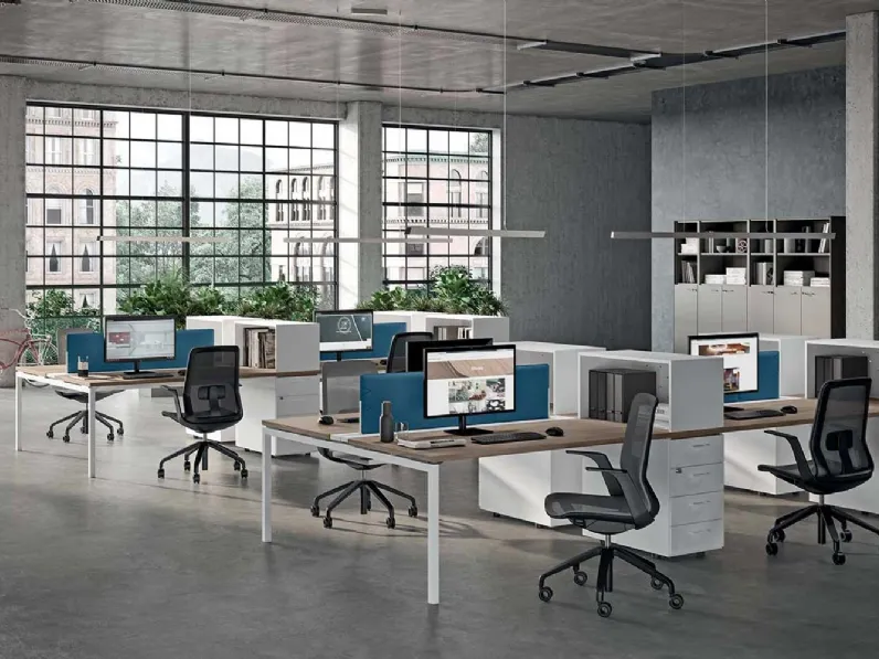 Scrivania Operativa Idea+ 01 di Quadrifoglio