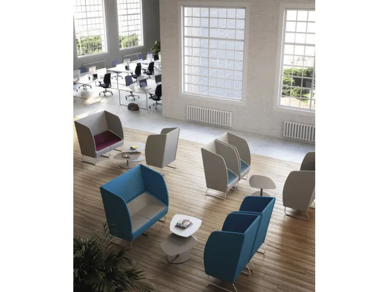 Seduta ospiti e attesa Itaca acoustic di Elleci Office