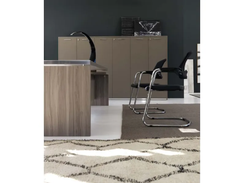 Armadio per archiviazione Athos rivestito in pelle di IVM