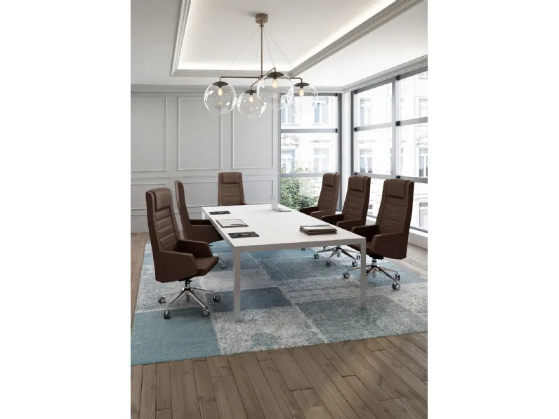 Poltrona Direzionale in tessuto imbottito Kamelia di Kastel