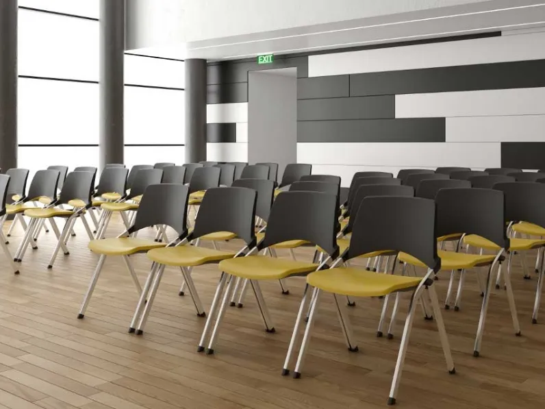 Sedia per Ufficio impilabile con schienale e seduta in plastica Kendo Estel