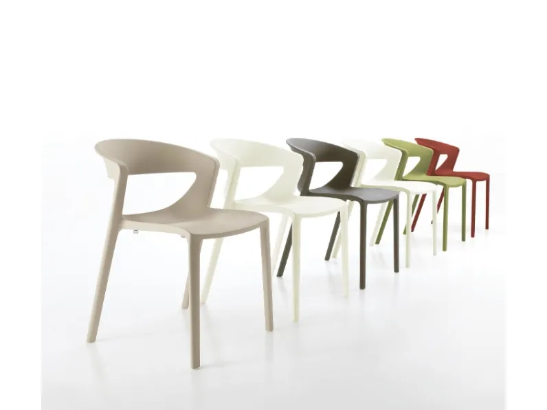 Sedie ospiti e attesa impilabili in polipropilene Kicca One di Walco