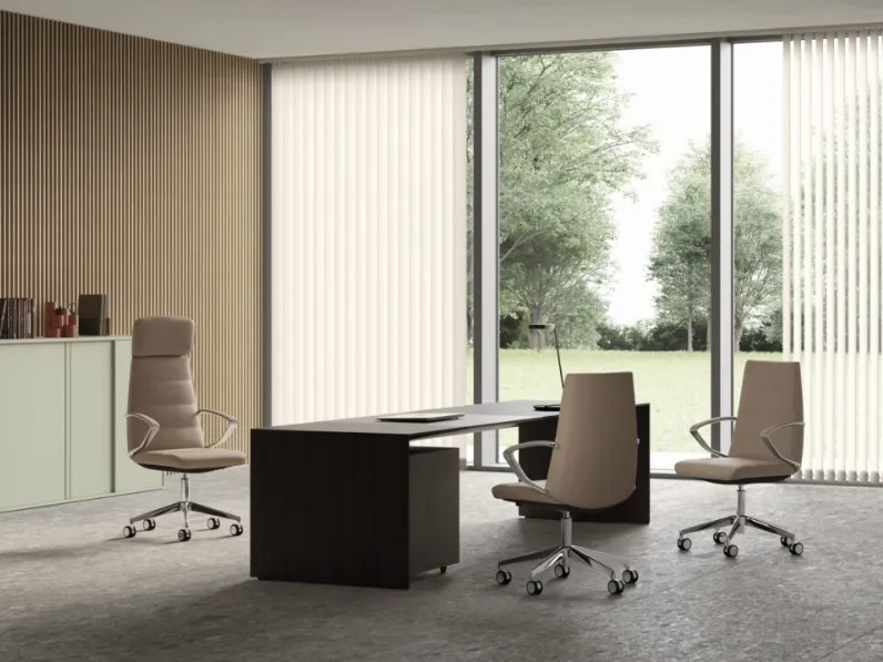 Poltrona Direzionale in ecopelle Klivia di Kastel