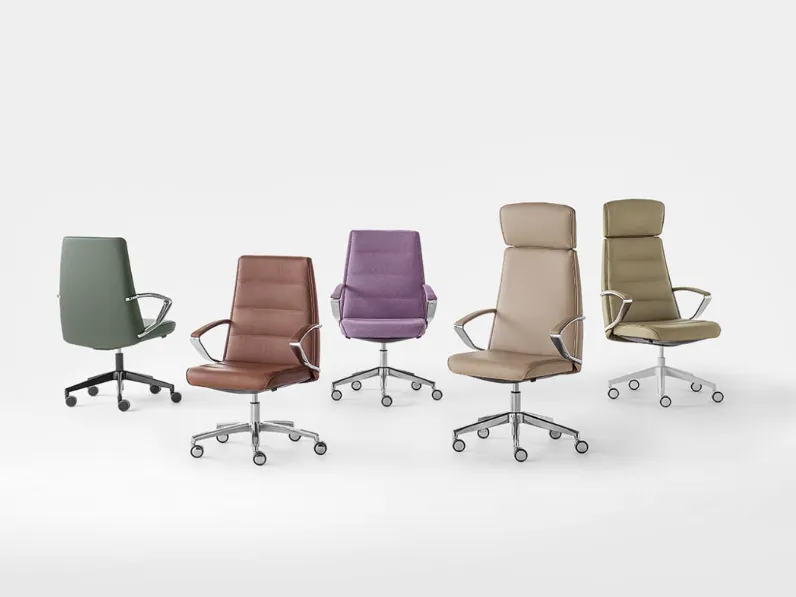 Poltrona Direzionale in ecopelle Klivia di Kastel