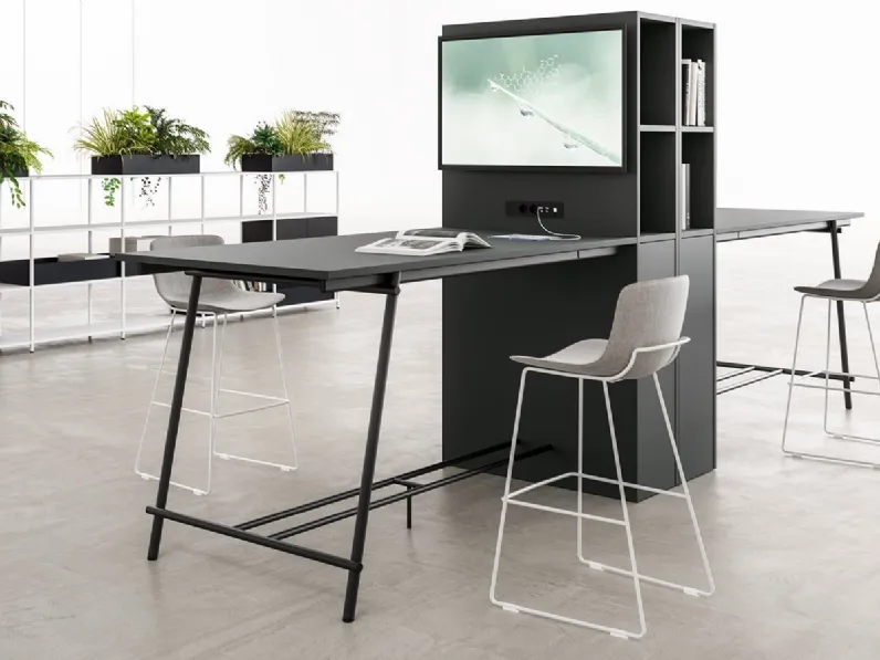 Scrivania Operativa Multimediale Knot Media Wall DV821 di DVO