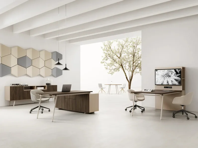 Scrivania Operativa Knot Media Wall DV821 di DVO