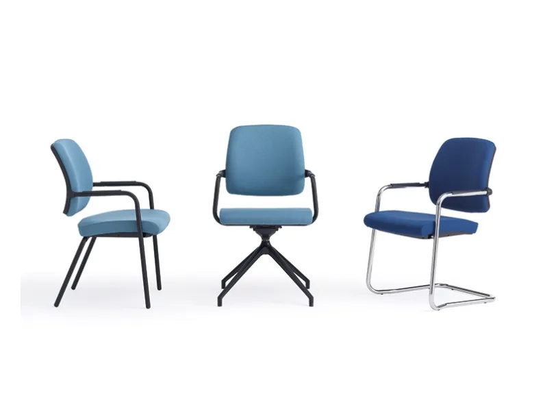 Seduta Kos Soft per ospiti e attesa in tessuto imbottito di Nahu