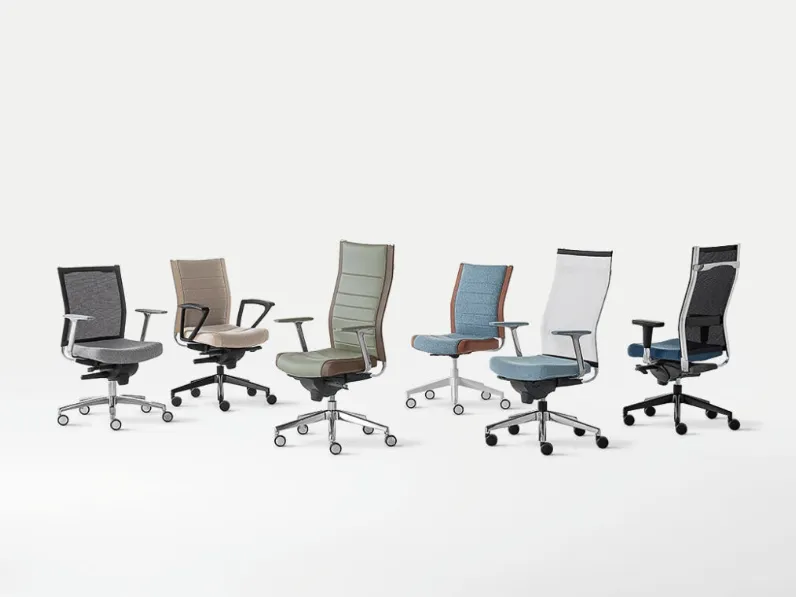 Poltrona Direzionale Kosmo Mesh di Kastel