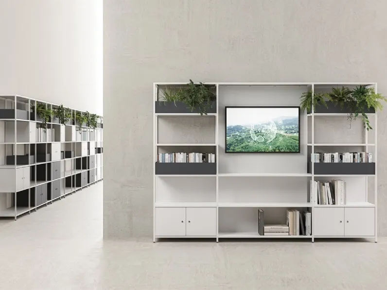 Libreria componibile in metallo Kyn DV528 di DVO