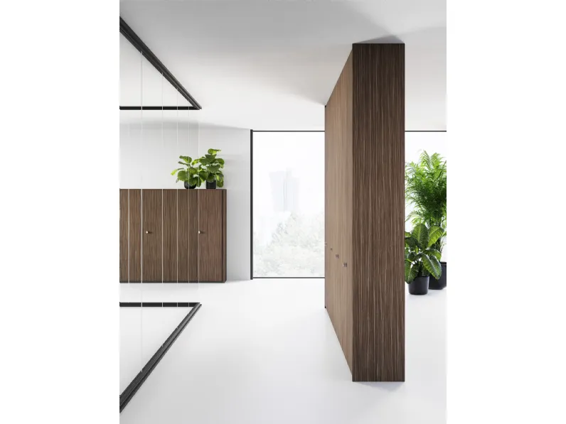 Pareti divisorie per Ufficio Box finitura effetto legno di Las Mobili