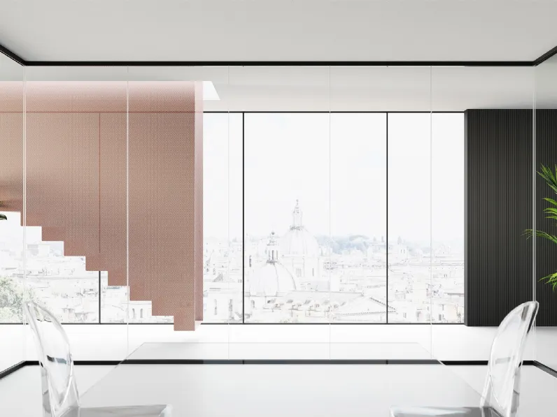 Pareti divisorie per Ufficio in cristallo Mood M2 di Las Mobili